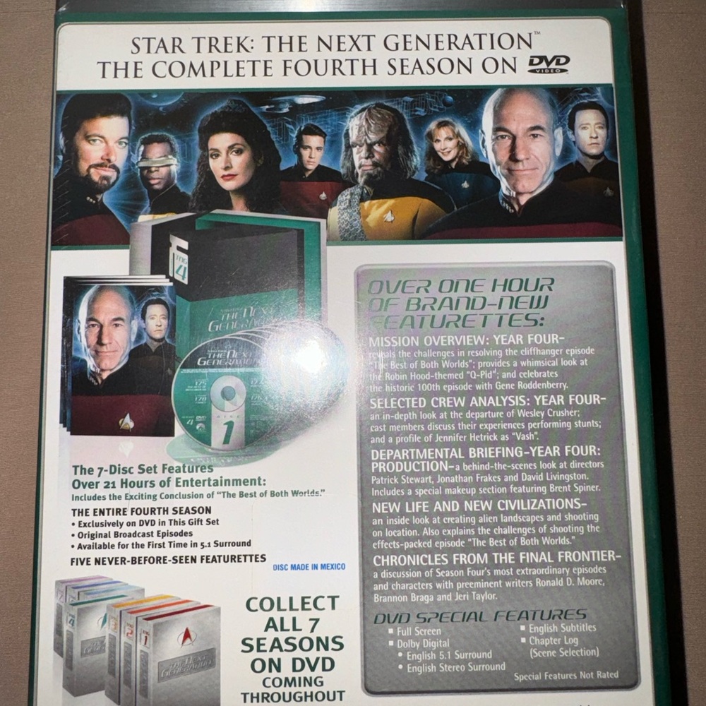 Star Trek The Next Generation - Season 4‎ -  DVD Box Set - Brand New !!!